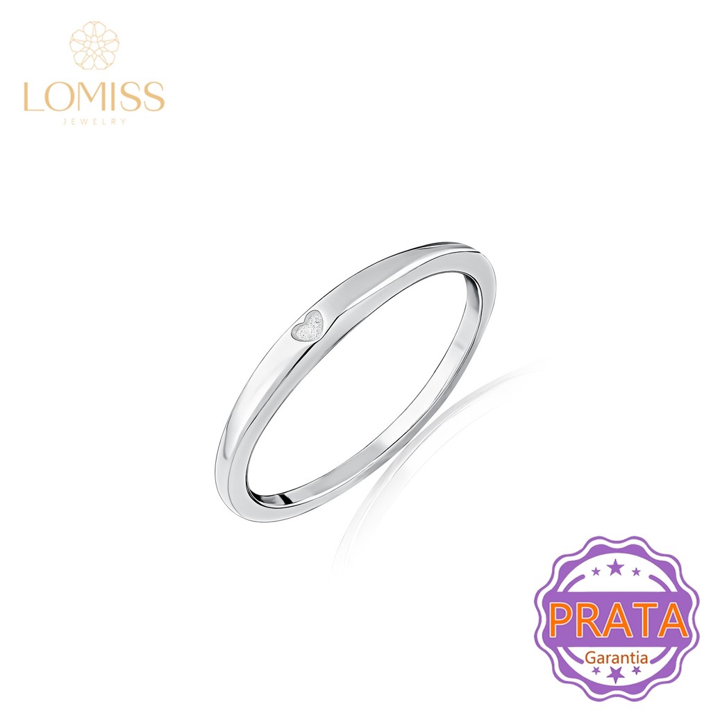 Anel Feminino Prata 925 Com Coração Vazado Presente Para Namoro em Oferta na Shopee