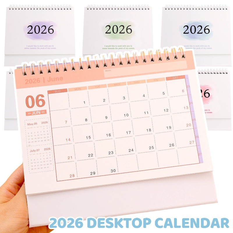 [Chegam Em 3-5 Dias] Calendário De Mesa Compacto 18 Meses De Julho De 2025-2026 Com Base Resistente , Planejador De Pape