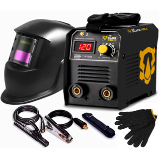 Máquina De Solda Potátil 120a Tig Eletrodo 220v The Black Tools + Máscara De Solda Automatica em Oferta na Shopee