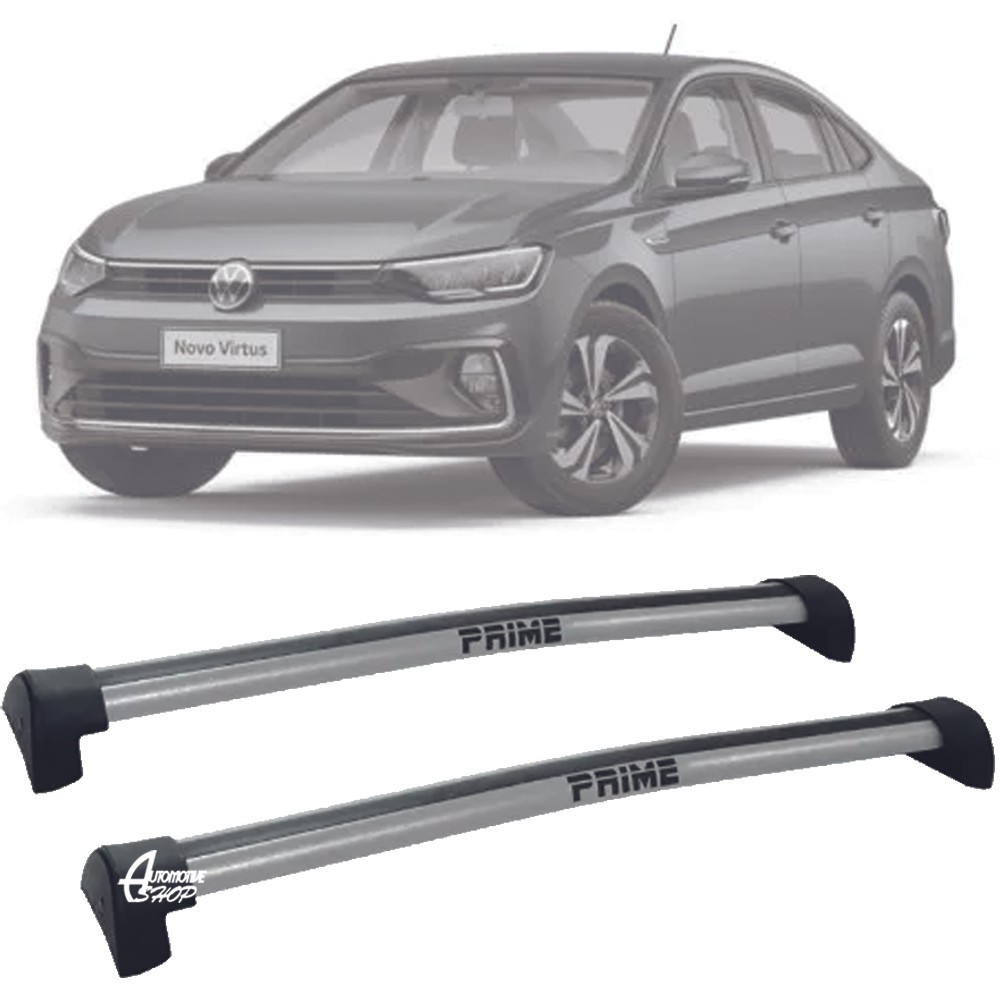 Rack Teto Aluminio Prime VW Virtus 2024 até 26 Prata PR098