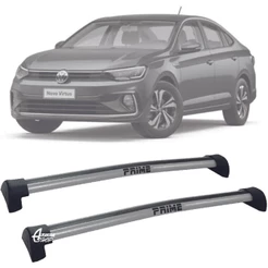 Rack Teto Aluminio Prime VW Virtus 2024 até 26 Prata PR098