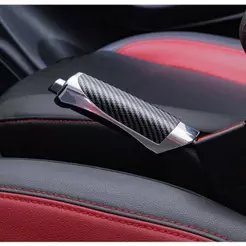 Capa Proteção Do Freio De Mão Carro E Manga De Decoração Cabo Antiderrapante Com Padrão De Fibra De Carbono Carpei
