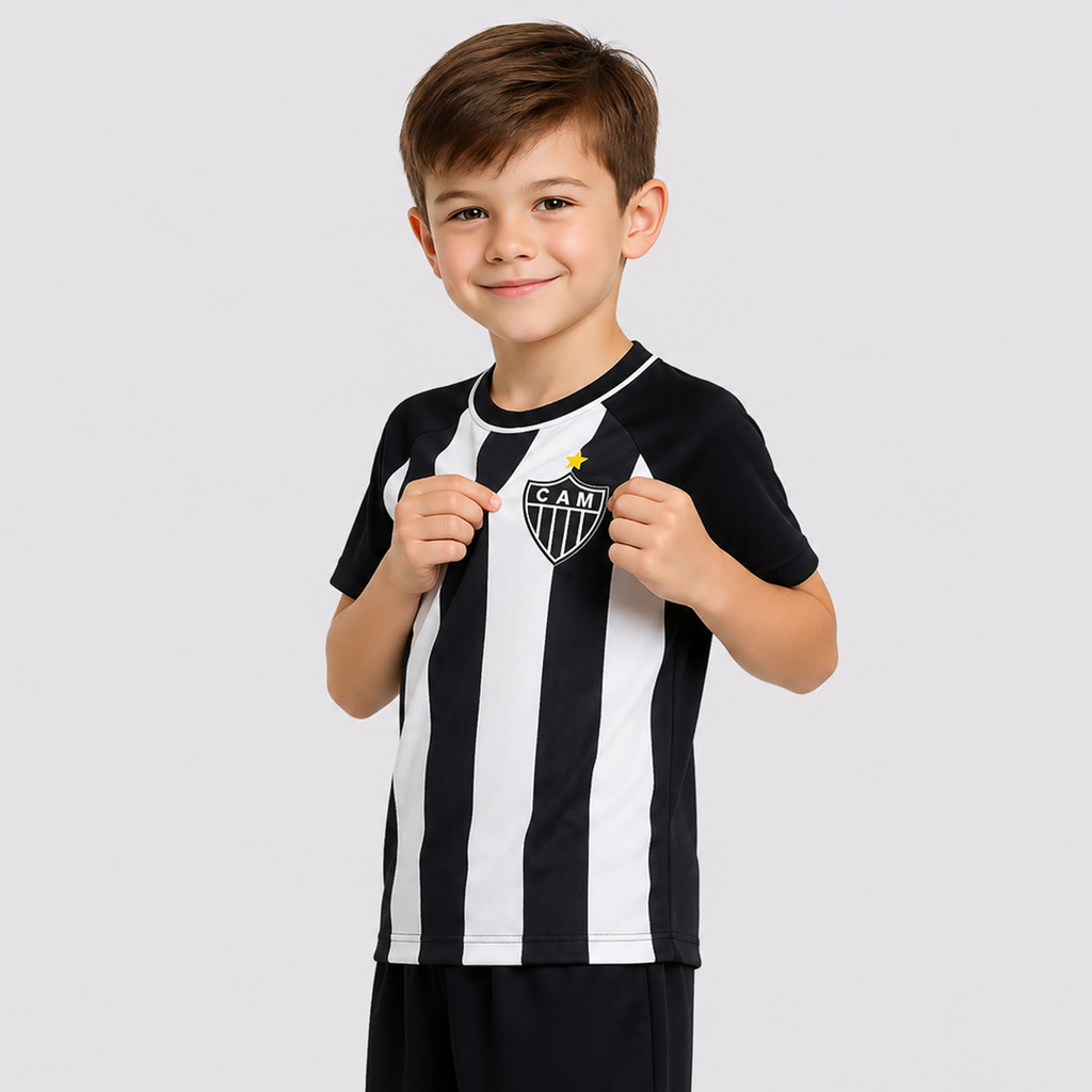 Camisa Atlético Mineiro Berro Infantil Preta 7 Hulk · foto 2