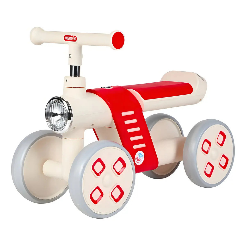Mini Bike Infantil de Equilíbrio 4 Rodas - Vermelha