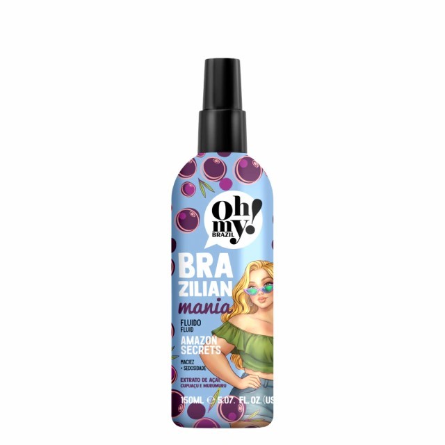 Fluido Amazon Secrets Oh My Brazilian Mania 150ml | Pra cabelos com química