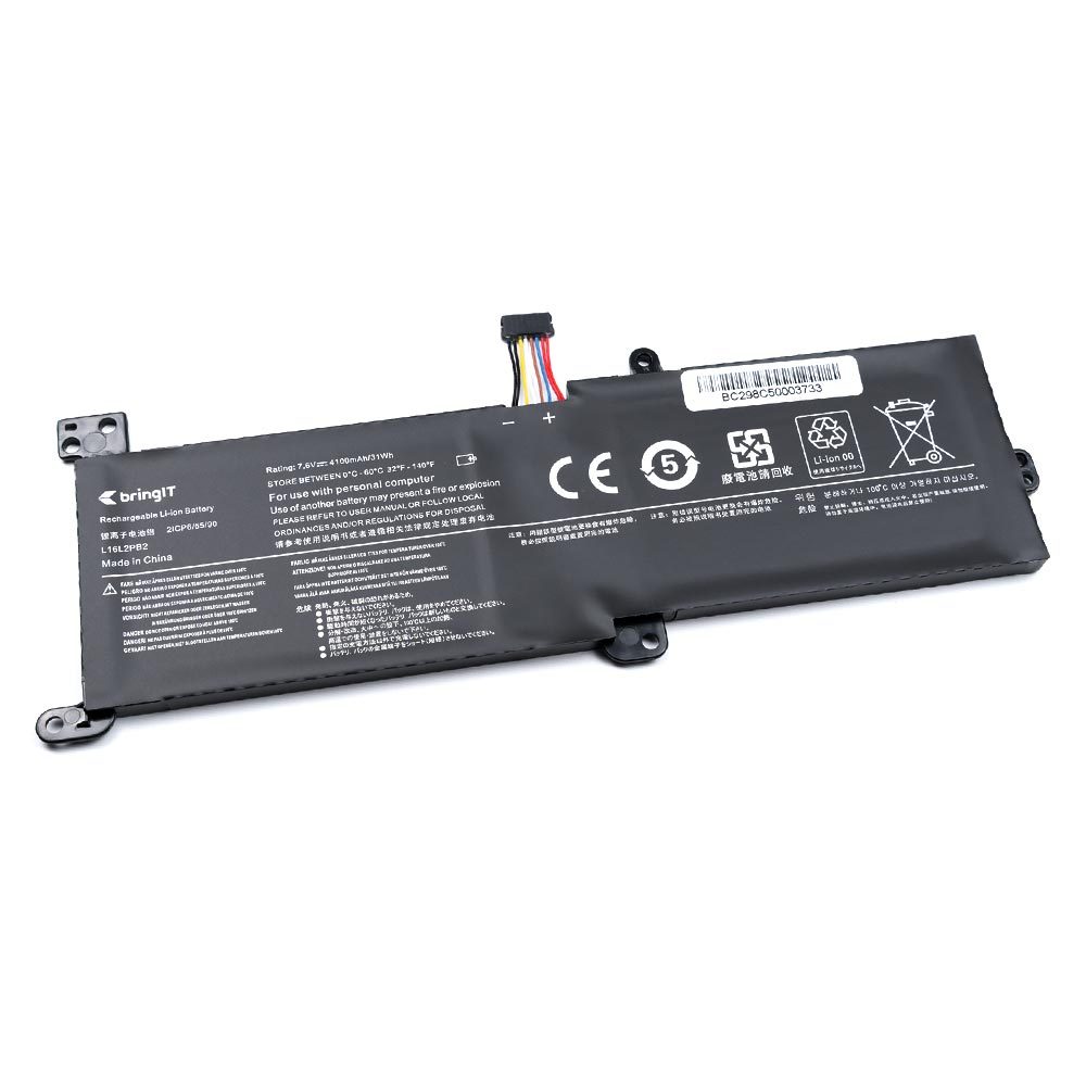 Bateria Para Notebook Lenovo L16l2pb2 4100 mAh Preto