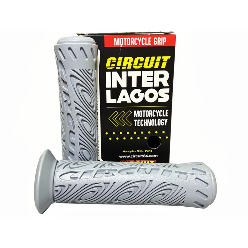 PAR DE MANOPLA CIRCUIT INTERLAGOS PLUS UNIVERSAL (CINZA) XRE / TITAN / FAN / START / FAZER / FACTOR