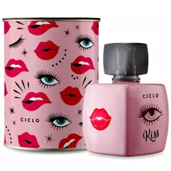 Perfume Deo Colônia Kiss Com Lata Decorativa 100ml Feminino Ciclo Cosmeticos
