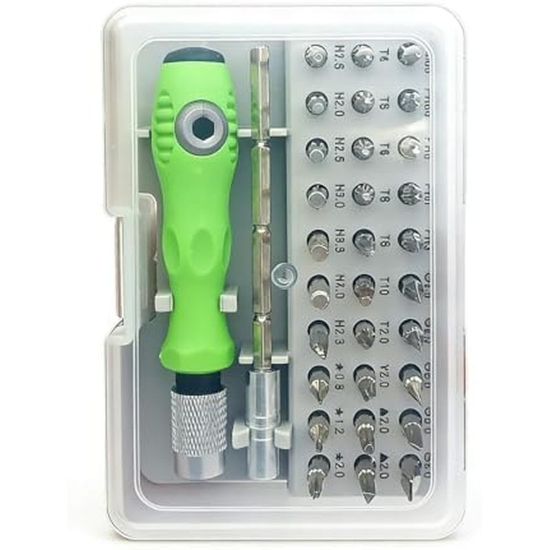 Conjunto De Chave De Fenda Magnética De Precisão 32 Em 1 | Star , Torx , Phillips , Slotted , Hex Bits , Mini Kit De Fer