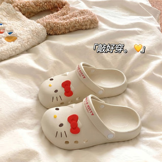 Genuíno hellokitty buraco sapatos femininos 2026 novo estilo verão exterior Wear bonito dos desenhos animados antiderrap