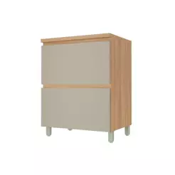 Balcão Cozinha Nesher Rainha 1Pta 1Gav 70cm Nature/Greige