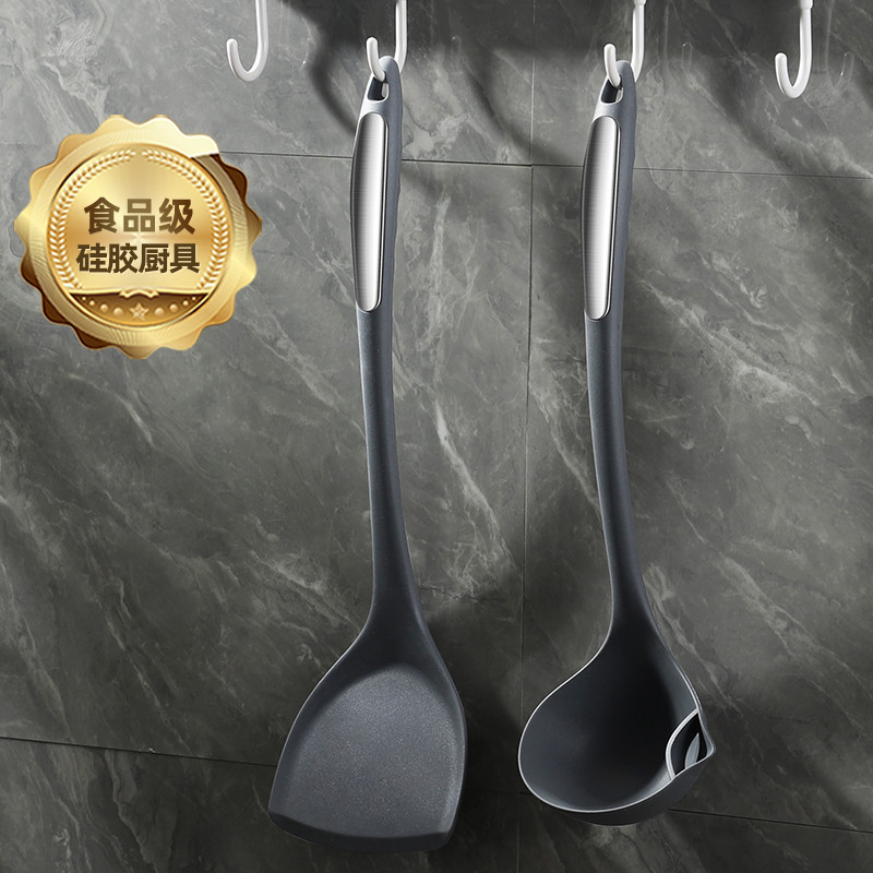 Espátula de Silicone branco para cozinha, panela antiaderente, utensílios de cozinha especiais, espátula doméstica, colh