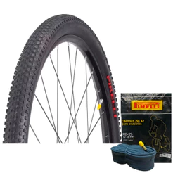 Kit Pneu Pirelli 29x2.20 Scorpion Pro Aro 29 + Câmara de Ar Pirelli PE-29 Bicicleta Bike MTB
