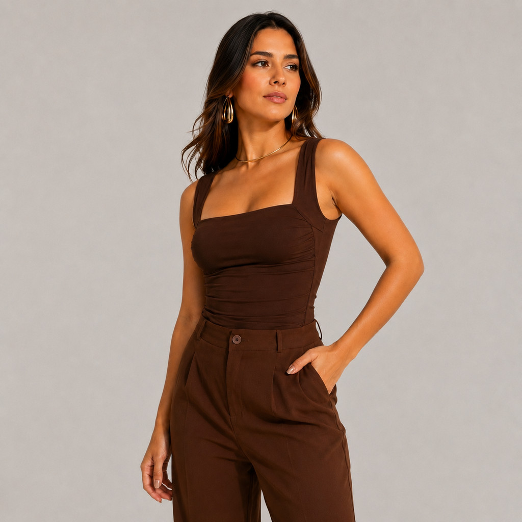Regata Casual Feminina Blusa Flexível  Poliamida Premium Elegante Tendencia