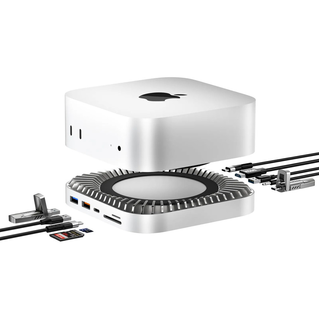Hub Usb-c Raycue P/ Comp Mac Mini Com Suporte E Leitor Ssd