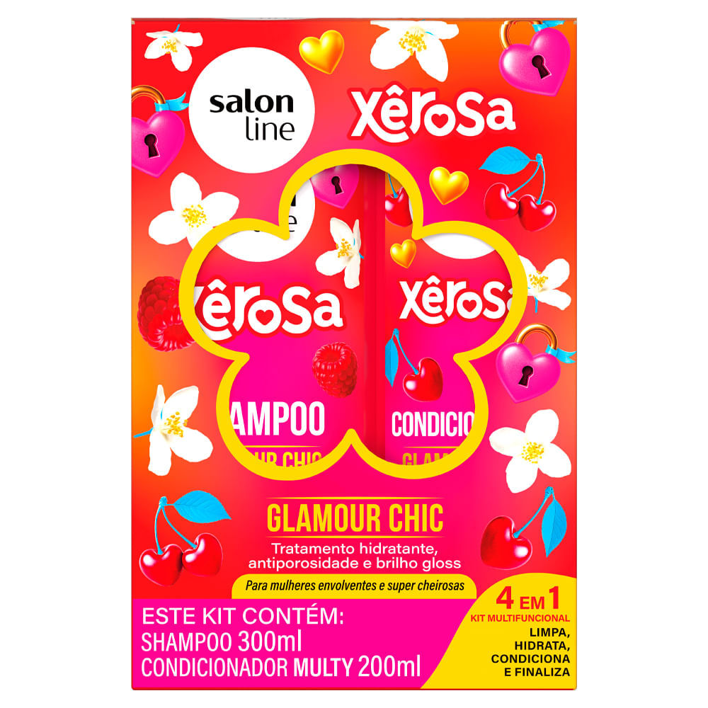 Kit Salon Line Shampoo 300ml + Condicionador 200ml Glamour Chic