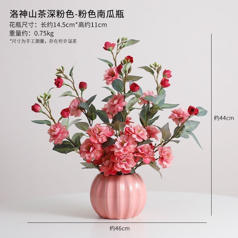 Conjunto de camélia flor artificial flor artificial decoração da sala de estar decoração Floral mesa flor decoração biôn