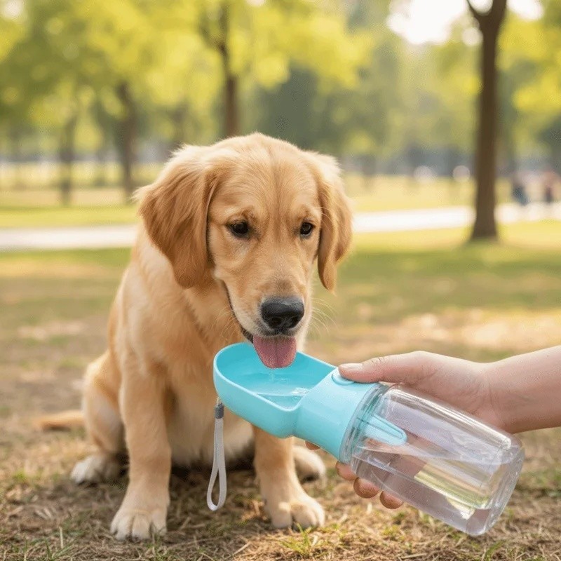 Garrafa De Água Portátil À Prova De Vazamento Para Animais De Estimação Bebida De Grande Capacidade Recipiente De Comida