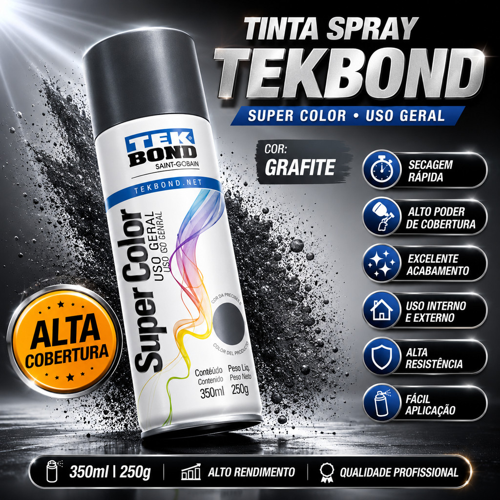 Spray Automotivo Grafite Para Rodas Madeira Parede Mdf 350ml