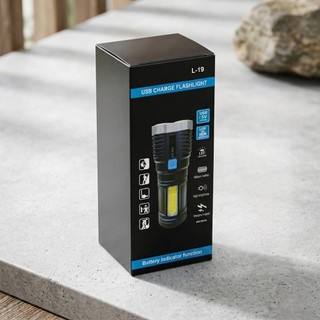 Lanterna LED Forte Super Potente Alcance Longo Lanterna Recarregavel USB Barata Resistente Agua