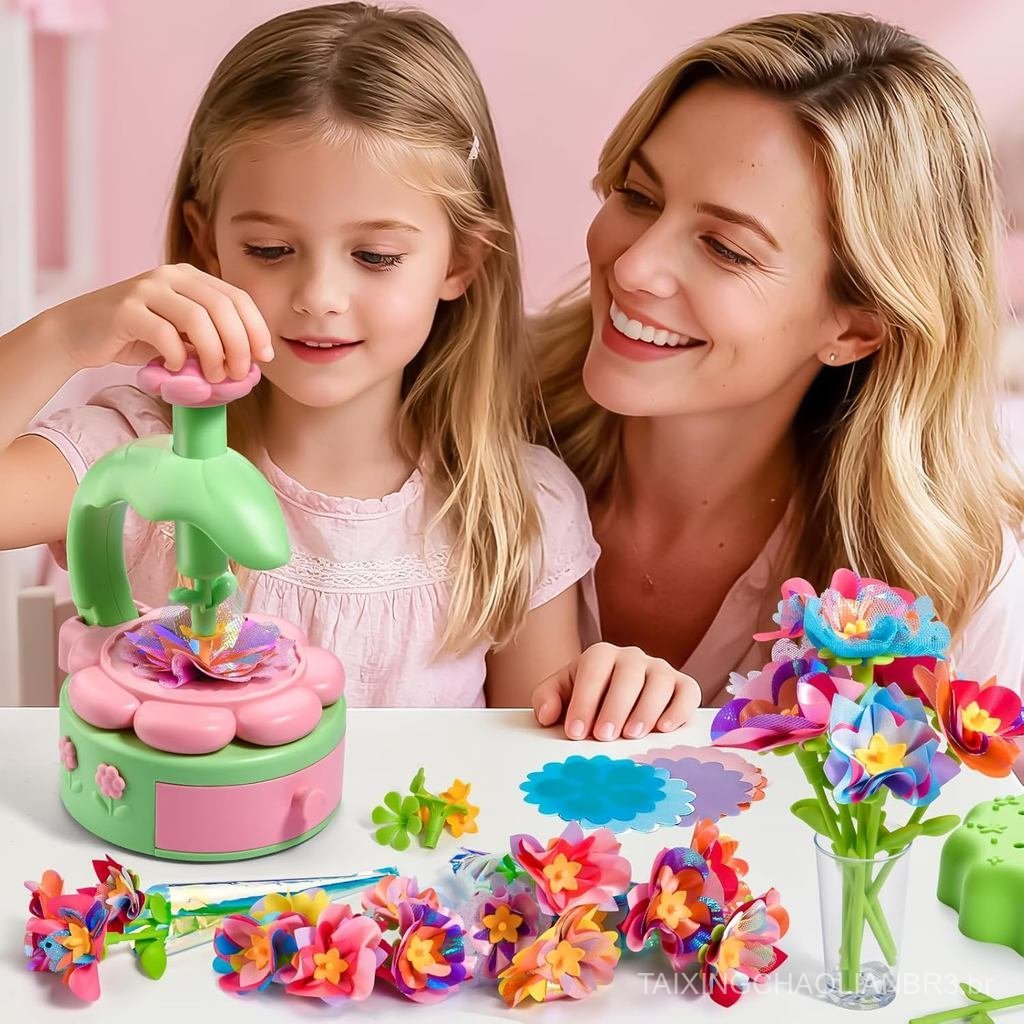 Kits de Artesanato para Buquês de Flores KKQ, Brinquedo de Mercado de Flores para Crianças, Presente de Aniversário para