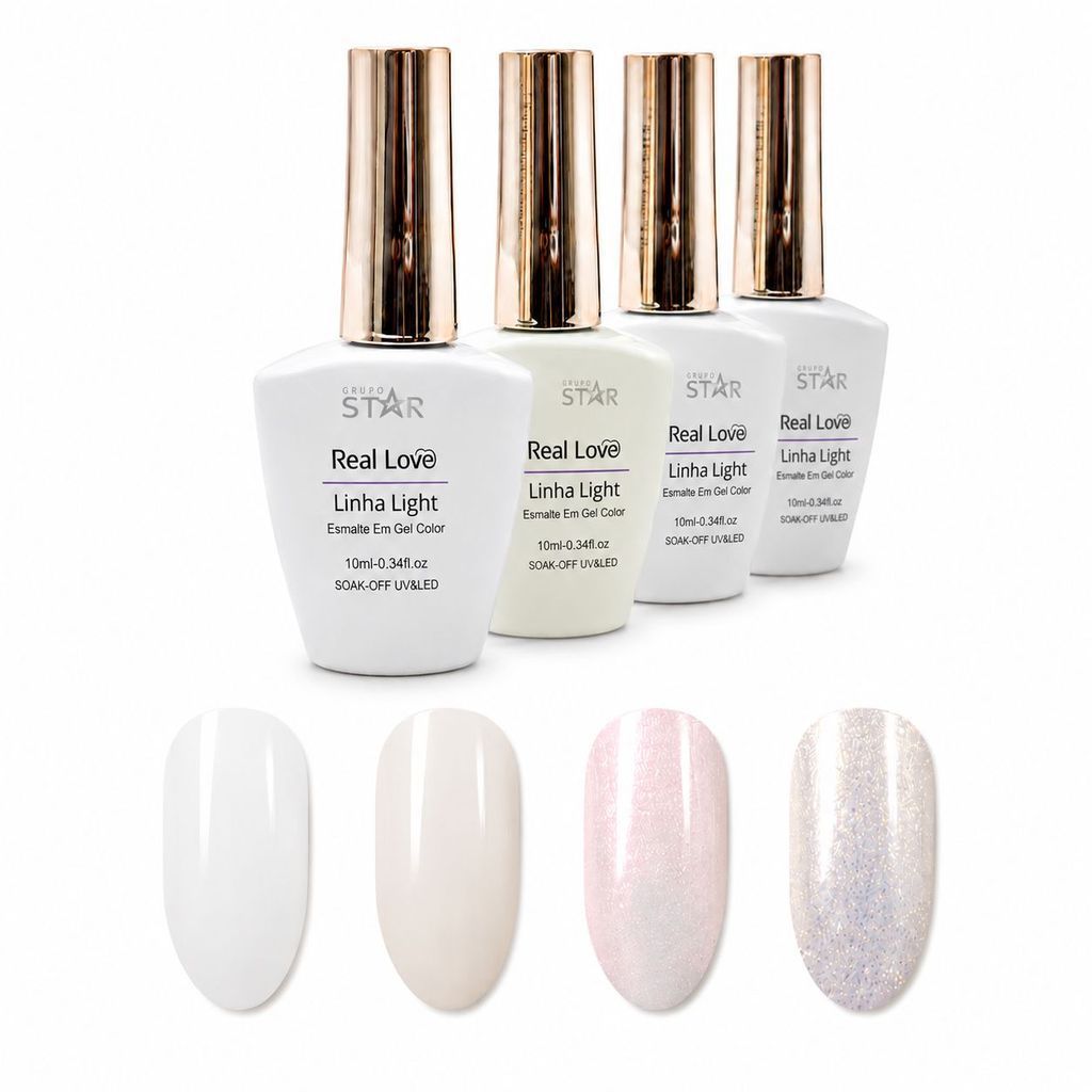 Kit De Esmaltes Francesinha 4 peças 10ml - Real Love