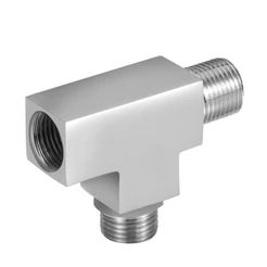 Desviador ''tê Quadrado Para Chuveiro Ducha Metal Cromado
