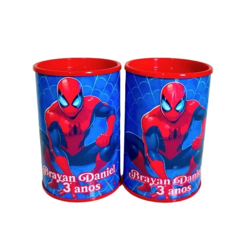 PEGUE E MONTE 10 cofrinho personalizado do Homem Aranha 2 para lembrancinha