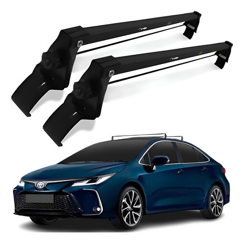 Rack De Teto Bagageiro Corolla 2020 21 22 23 24 2025 Preto