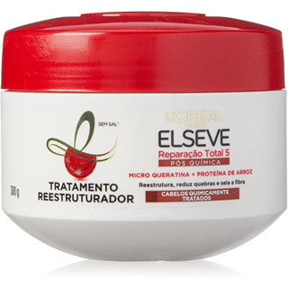 Loreal Paris Elseve Creme de Tratamento Reparador Reparação Total 5, Restaura e dá Brilho aos Fios, 300g