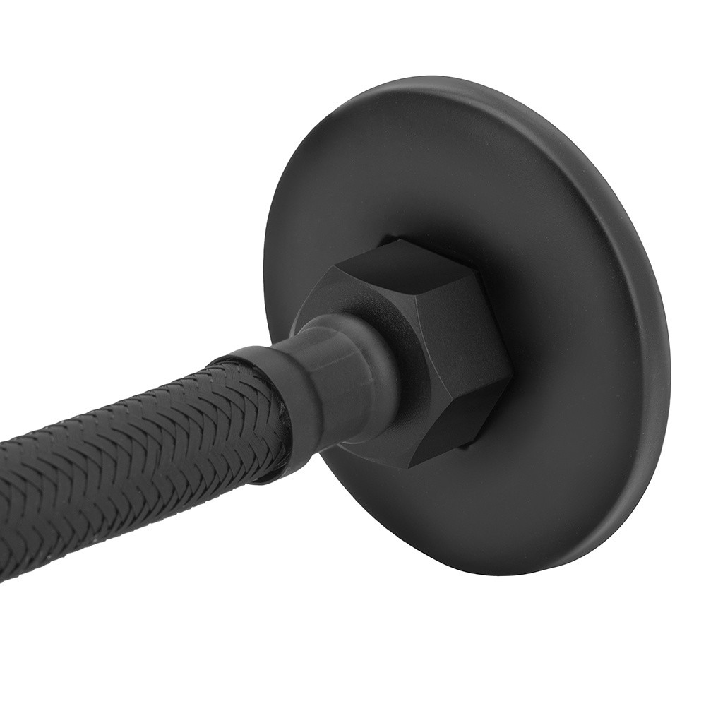 Engate Mangueira Flexível Preto Trançado Aço Inox 60cm Torneira Banheiro Cozinha Conexão Macho Fêmea · foto 2