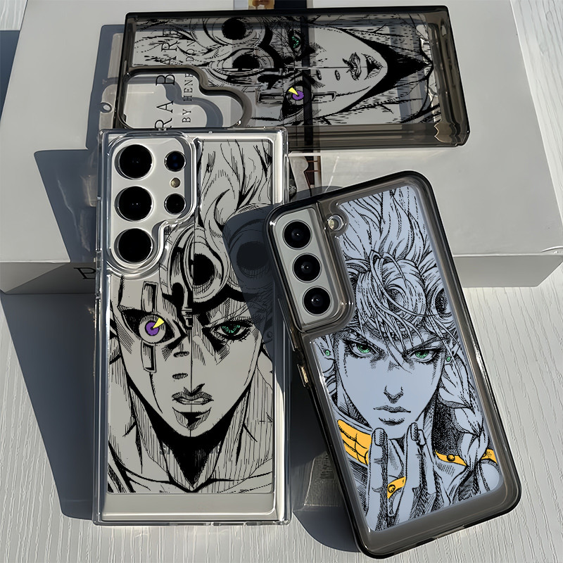 Para Samsung S26 S25 Ultra S24 S25FE A56 S24FE S23 " Jo " Giorno Giovanna " Capa Rígida Transparente S22 A17 A16 A15 A72