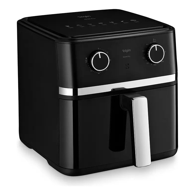 Fritadeira Elétrica Air Fryer Gran Fry Elgin - 8 Litros Preto