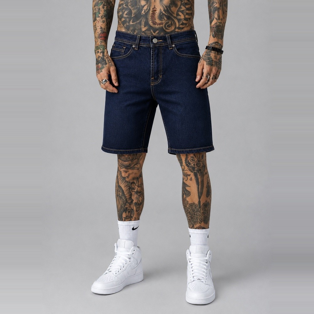Bermuda Masculina Jeans Confortável Elastano Slim Premium Authentic.77