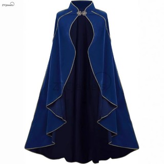 Homens Halloween Cosplay Capa Medieval Xale Vampiro Pirata Robe Velho Ranger Traje Adultos Mulheres Carnaval Fantasia Fe