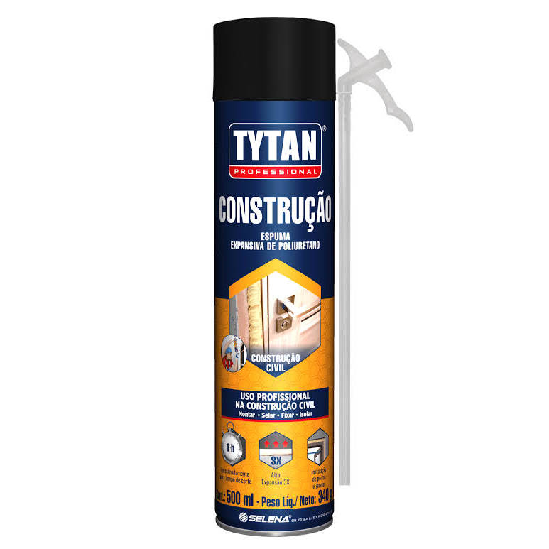 Espuma Expansiva Construção PU 500ml 340gramas - Tytan
