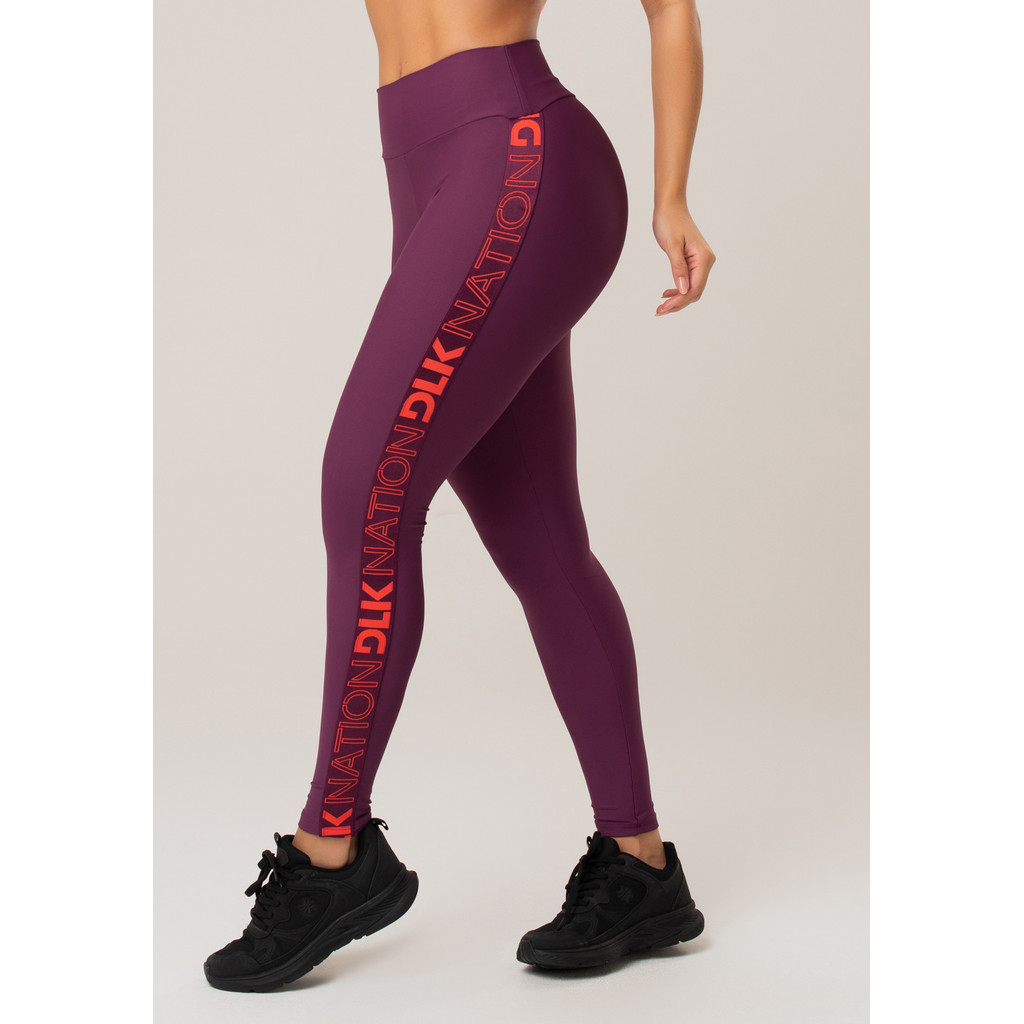 CALÇA LEGGING NATION COM ELÁSTICO LATERAL DLK