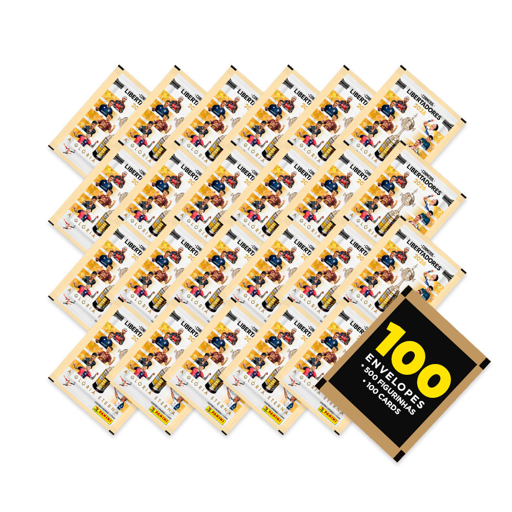 Libertadores 2026 Pack 100 Envelopes (500 Figurinhas+100 cards)