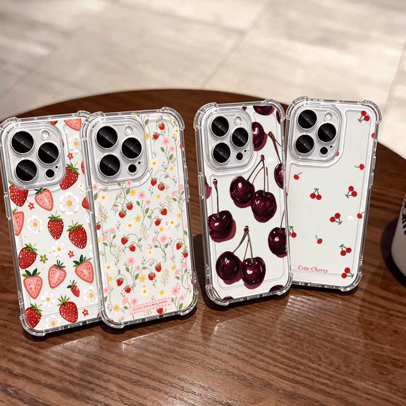 Capa Transparente Para Samsung A57 A17 A07 A56 A16 A55 A06 A54 A52 A37 A13 A53 A36 A35 A34 A32 A23 A14 A34 5G Vermelho C