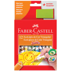 Lápis de cor 12 cores Jumbo triangular 123012AP\314812 Faber-Castell