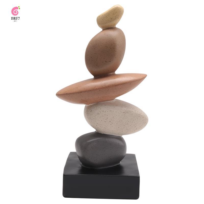 Escultura De Pedras Empilhadas De Resina Moderna-Arte Abstrata De Rocha Balanceada Para Vários Tipos De Sala , Destaque