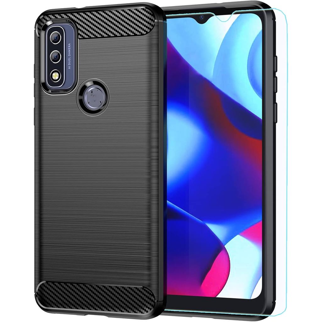 Capa M MAIKEZI compatível com Motorola Moto G Pure com protetor de tela HD, desi