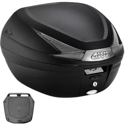 BAU BAULETO MOTO 33L CABE 1 CAPACETE MONOLOCK LENTE FUME COM BASE GIVI B330NT TENERE TITAN BAJAJ DAFRA BROS SHINERAY PCX