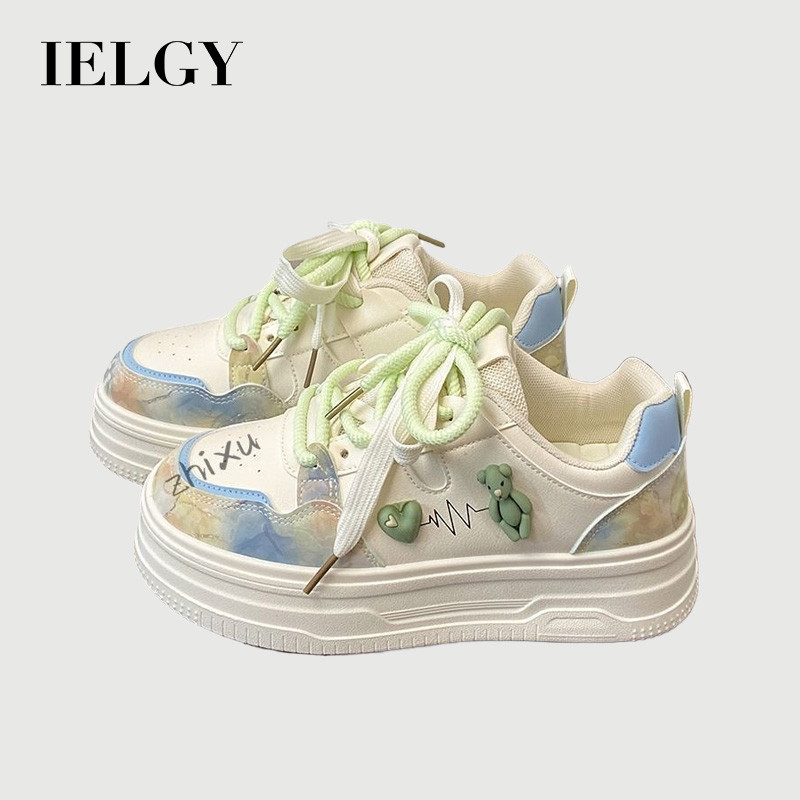 IELGY Feminino Bonito Dos Desenhos Animados Plataforma Aumento De Altura Moda E Leve Esportes Lazer Sapatos De Tabuleiro