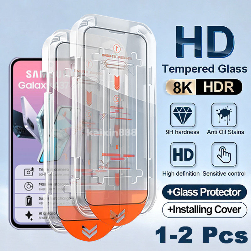 1-2 Pcs Samsung A37 5G Cobertura Completa Vidro Temperado Para A57 A27 A17 A07 S26 S25 S24 Ultra A16 A15 A14 A13 A12 A11