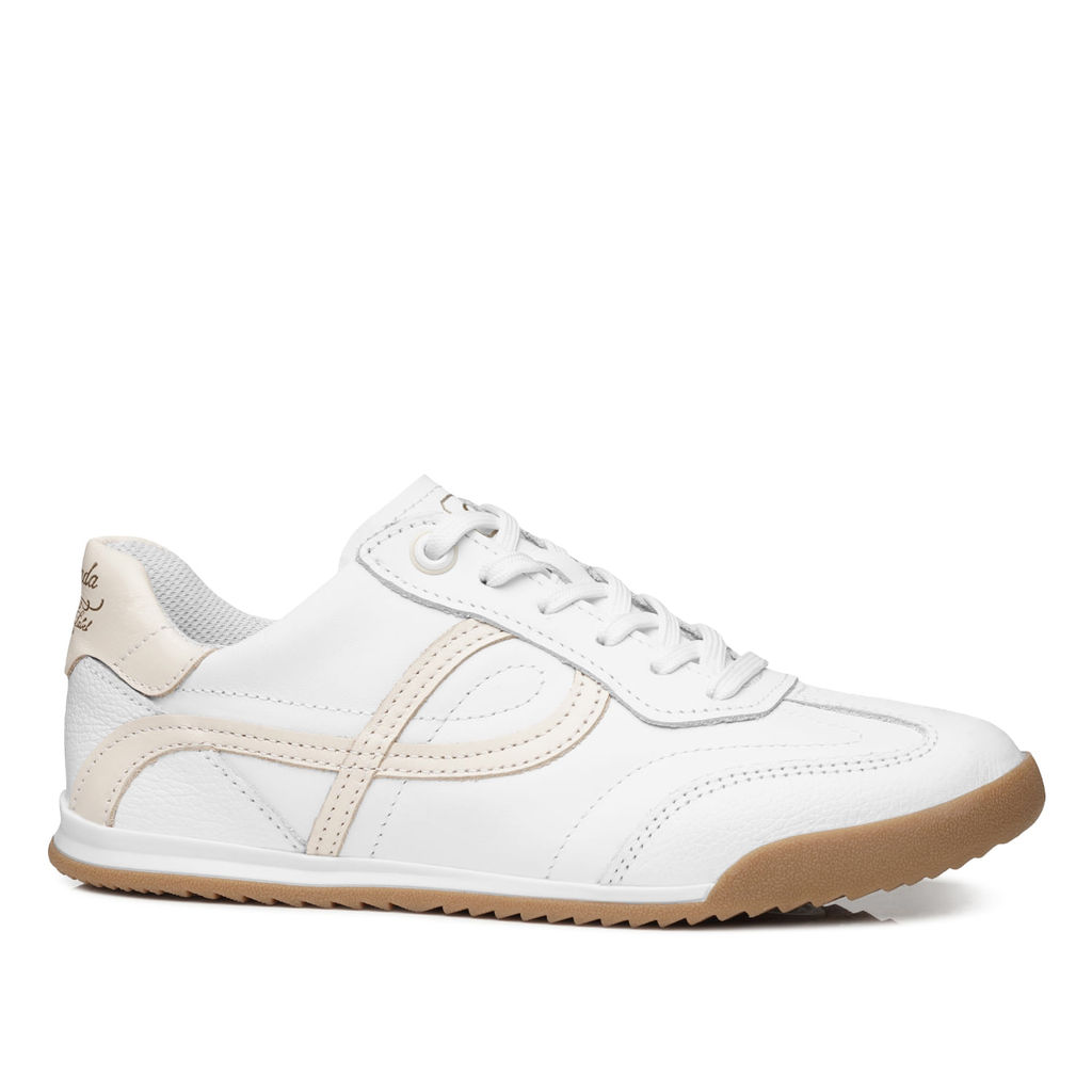 Tênis Pegada Feminino em Couro Branco 212804-01