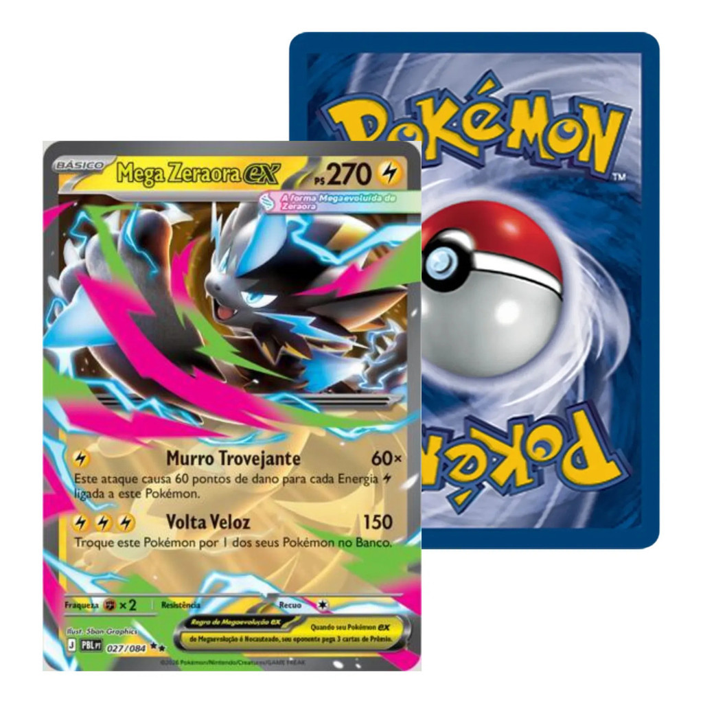 Carta Pokémon Mega Zeraora Ex 027/084 Da Escuridão Absoluta — imagem 2 de 2