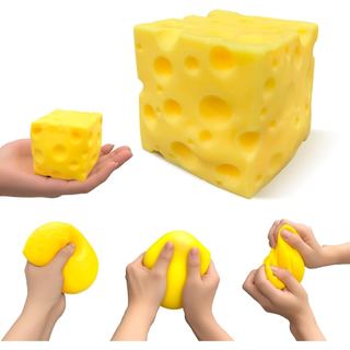 Brinquedo Squishy de Queijo 7CM Queijo Macio para Apertar Fidget Toy Antiestresse com Retorno Lento