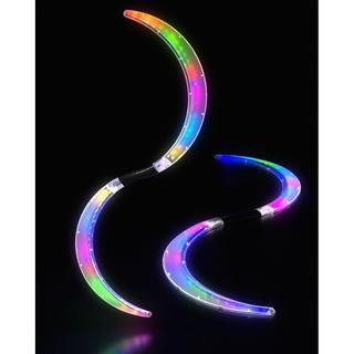 Bastão LED em Forma de S para Dançarinos de Poi, 241 Modos de Luz, Bastão Mágico Recarregável por USB com Cores Personal