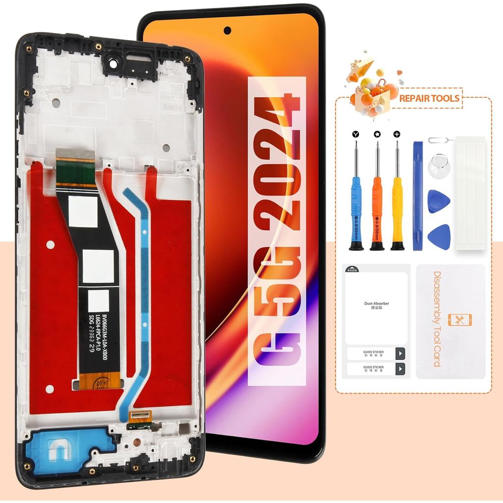 Tela para Motorola Moto G 5G 2024, Substituição de Tela para Moto G 5G, Tela LCD